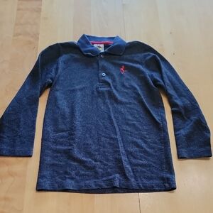 Lazy Dog 4 Blue Long Sleeve Polo Shirt